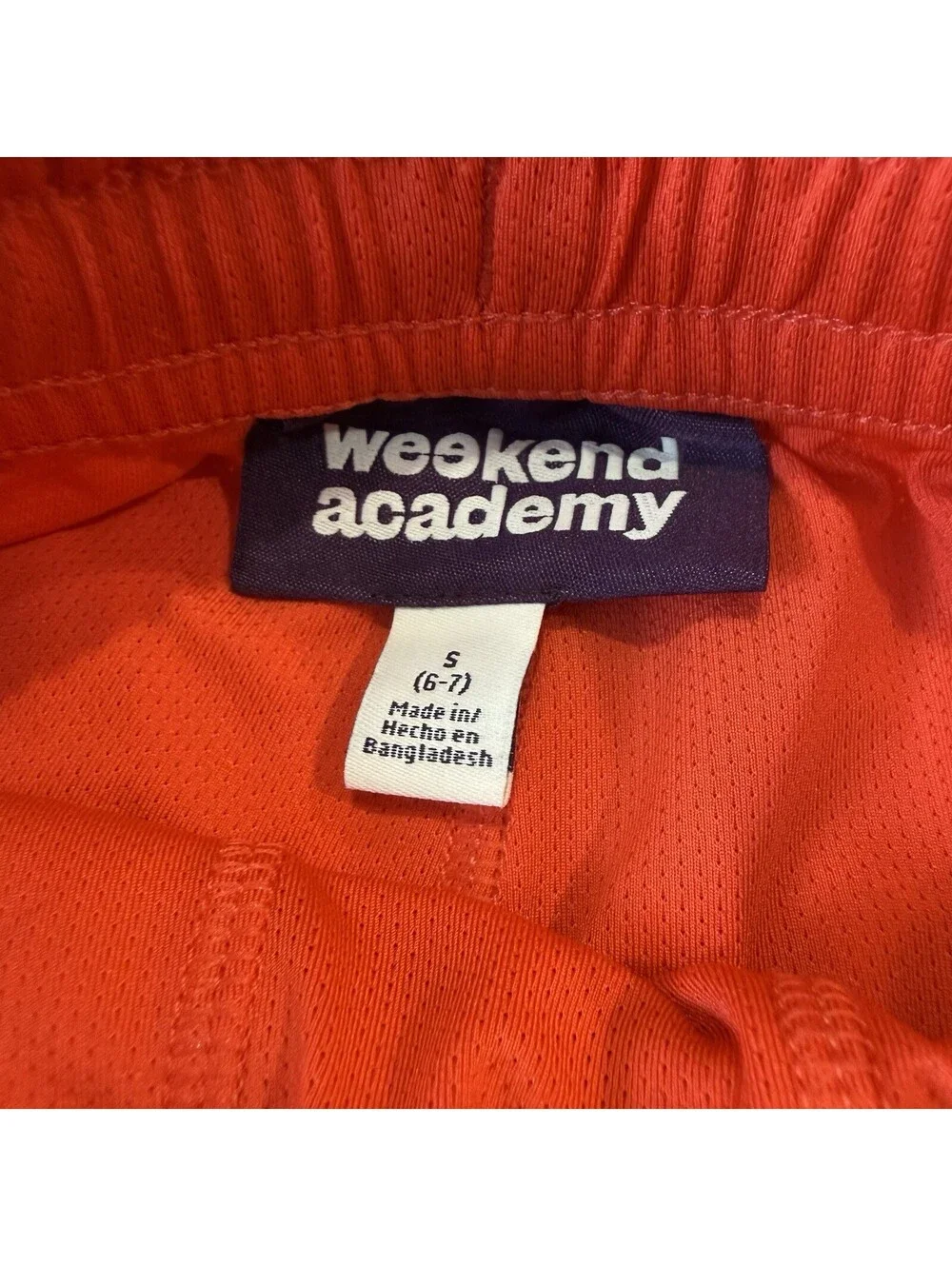 Weekend Academy Boys Swim Trunks Ghost Smiley Print Coral Size 6/7